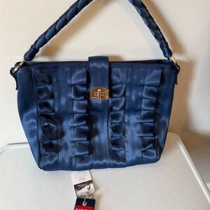 Harveys Lola Ruffle Seatbelt Hobo in indigo